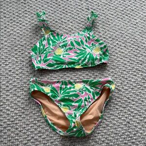 Crewcuts Green and Pink Tropical Bikini